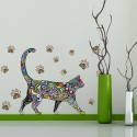 Adesivo da parete gatto multicolor