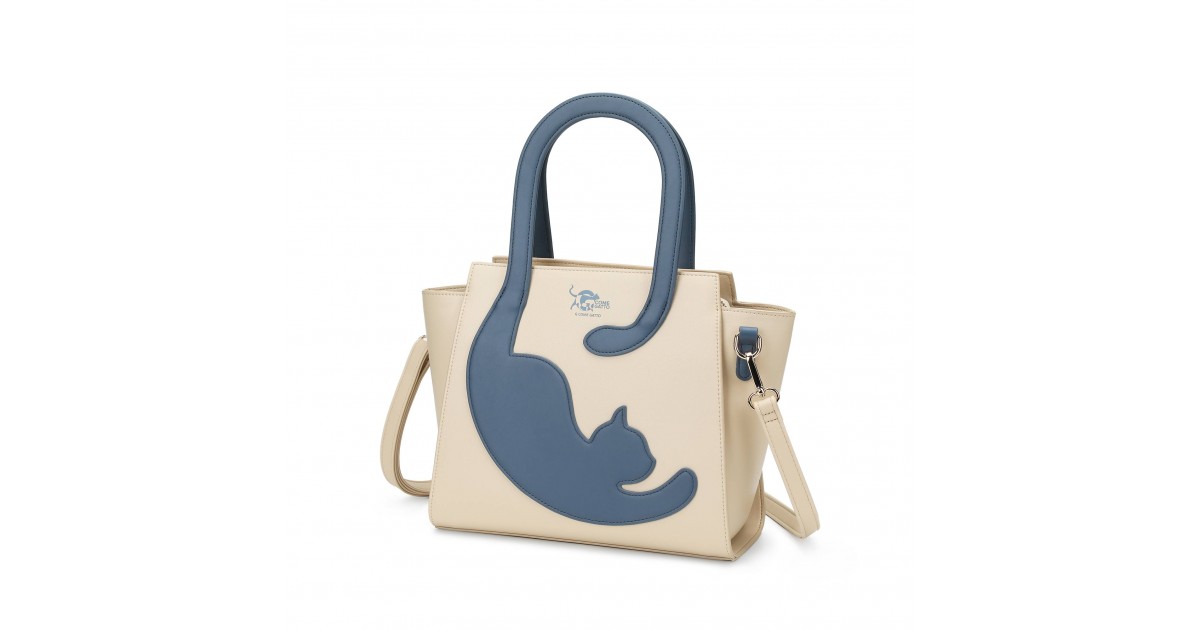 Borsa In Tela Con Stampa Gatto, Tracolla, Shopping, Riutilizzabile, 34x13x38 Cm, Con Taschina Interna
