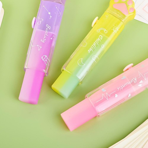 5 Gomme Kawaii A Zampa Di Gatto Retrattili - Cancellino Morido Per Bambini, Astuccio Triangolare
