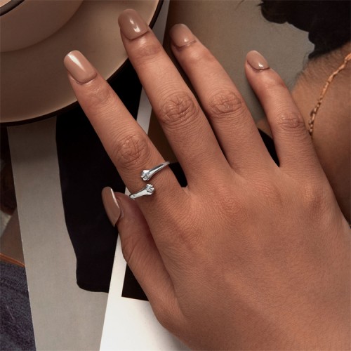 Anello Regolabile In Argento Sterling A Forma Di Gatto - Foto 9