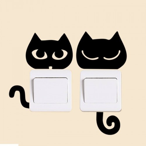 Adesivi da parete gatti neri (4 tipologie)