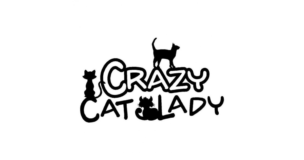 Adesivo da parete Crazy Cat Lady