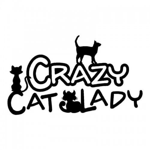 Adesivo da parete Crazy Cat Lady