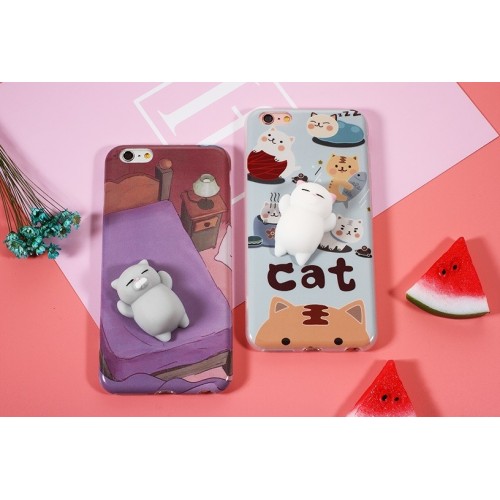 Cover per iphone con gattino bianco morbidoso
